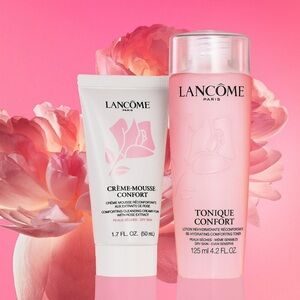 Lancôme skincare set - Crème-Mousse Confort Cleanser & Tonique Confort.